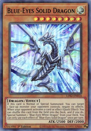 Blue-Eyes Solid Dragon (Green) (LDS2-EN014) - Legendary Duelists: Season 2 1st Edition Legendary Duelists: Season 2 Yugioh Single Squirtle Squad Card Shop.