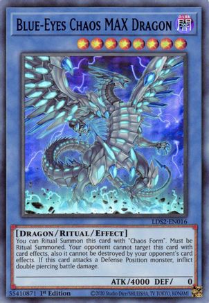 Blue-Eyes Chaos MAX Dragon (Blue) (LDS2-EN016) - Legendary Duelists: Season 2 1st Edition Legendary Duelists: Season 2 Yugioh Single Squirtle Squad Card Shop.