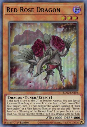 Red Rose Dragon (Green) (LDS2-EN108) - Legendary Duelists: Season 2 1st Edition Legendary Duelists: Season 2 Yugioh Single Squirtle Squad Card Shop.