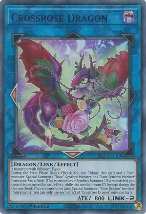Crossrose Dragon (Purple) (LDS2-EN114) - Legendary Duelists: Season 2 1st Edition Legendary Duelists: Season 2 Yugioh Single Squirtle Squad Card Shop.