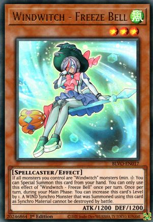 Windwitch - Freeze Bell (BLVO-EN017) - Blazing Vortex 1st Edition Blazing Vortex Yugioh Single Squirtle Squad Card Shop.