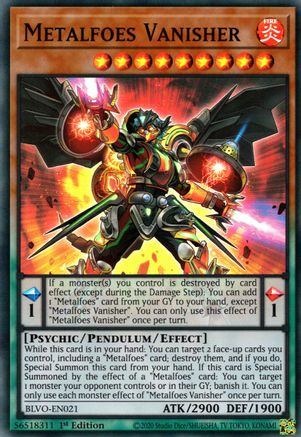 Metalfoes Vanisher (BLVO-EN021) - Blazing Vortex 1st Edition Blazing Vortex Yugioh Single Squirtle Squad Card Shop.