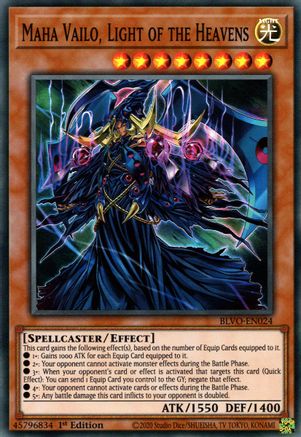 Maha Vailo, Light of the Heavens (BLVO-EN024) - Blazing Vortex 1st Edition Blazing Vortex Yugioh Single Squirtle Squad Card Shop.