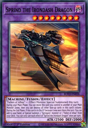 Sprind the Irondash Dragon (BLVO-EN038) - Blazing Vortex 1st Edition Blazing Vortex Yugioh Single Squirtle Squad Card Shop.