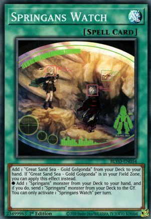 Springans Watch (BLVO-EN054) - Blazing Vortex 1st Edition Blazing Vortex Yugioh Single Squirtle Squad Card Shop.