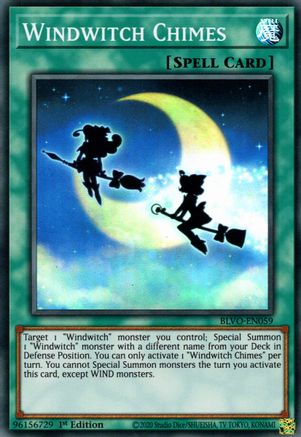 Windwitch Chimes (BLVO-EN059) - Blazing Vortex 1st Edition Blazing Vortex Yugioh Single Squirtle Squad Card Shop.