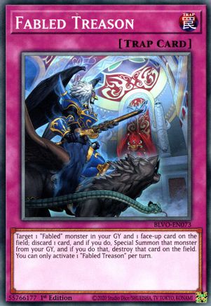 Fabled Treason (BLVO-EN073) - Blazing Vortex 1st Edition Blazing Vortex Yugioh Single Squirtle Squad Card Shop.