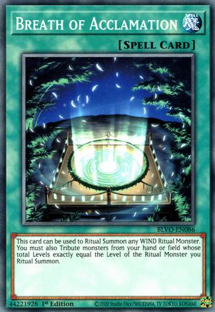 Breath of Acclamation (BLVO-EN086) - Blazing Vortex 1st Edition Blazing Vortex Yugioh Single Squirtle Squad Card Shop.