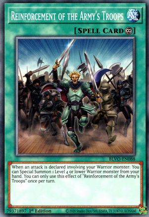 Reinforcement of the Army's Troops (BLVO-EN088) - Blazing Vortex 1st Edition Blazing Vortex Yugioh Single Squirtle Squad Card Shop.