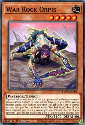 War Rock Orpis (BLVO-EN095) - Blazing Vortex 1st Edition Blazing Vortex Yugioh Single Squirtle Squad Card Shop.