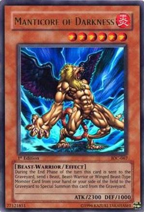 Manticore of Darkness (IOC-067) - Invasion of Chaos Unlimited Invasion of Chaos Yugioh Single Squirtle Squad Card Shop.