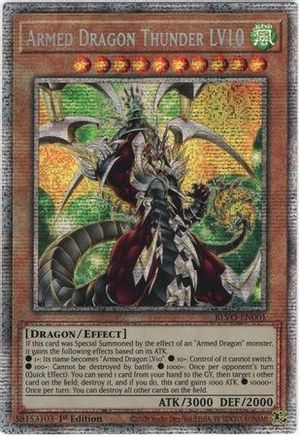 Armed Dragon Thunder LV10 (Starlight Rare) (BLVO-EN001) - Blazing Vortex 1st Edition Blazing Vortex Yugioh Single Squirtle Squad Card Shop.