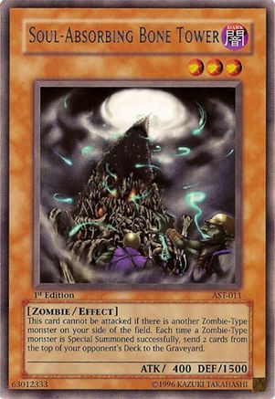 Soul-Absorbing Bone Tower (AST-011) - Ancient Sanctuary 1st Edition Ancient Sanctuary Yugioh Single Squirtle Squad Card Shop.