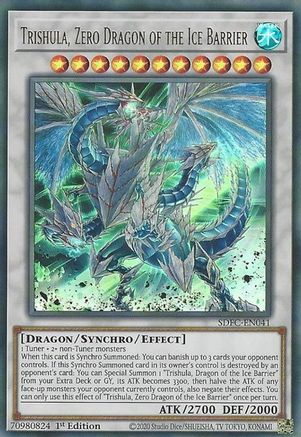 Trishula, Zero Dragon of the Ice Barrier (SDFC-EN041) - Structure Deck: Freezing Chains 1st Edition Structure Deck: Freezing Chains Yugioh Single Squirtle Squad Card Shop.