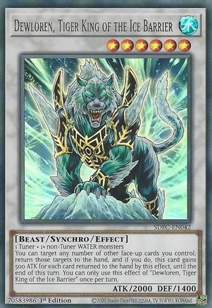 Dewloren, Tiger King of the Ice Barrier (SDFC-EN042) - Structure Deck: Freezing Chains 1st Edition Structure Deck: Freezing Chains Yugioh Single Squirtle Squad Card Shop.