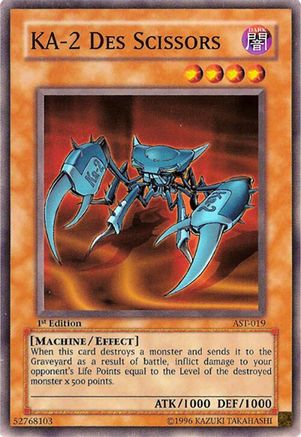 KA-2 Des Scissors (AST-019) - Ancient Sanctuary Unlimited Ancient Sanctuary Yugioh Single Squirtle Squad Card Shop.