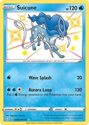 Suicune SV022 - Holofoil Shining Fates Shiny Vault - Shiny Holo Rare