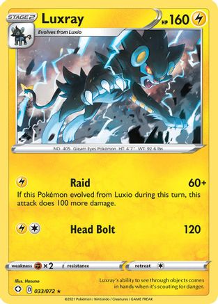 Luxray 033 - Reverse Holofoil Shining Fates - Holo Rare Shining Fates Pokemon Single Squirtle Squad Card Shop.