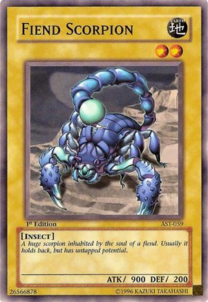Fiend Scorpion (AST-059) - Ancient Sanctuary 1st Edition Ancient Sanctuary Yugioh Single Squirtle Squad Card Shop.