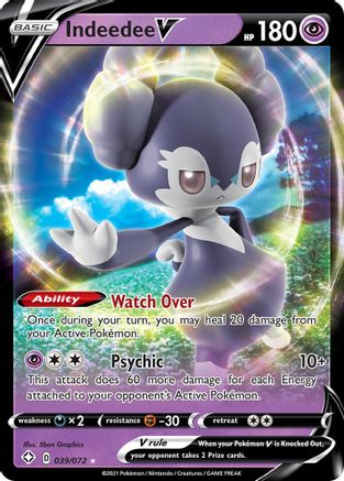 Indeedee V 039/072 – Shining Fates – Ultra Rare Pokémon Card