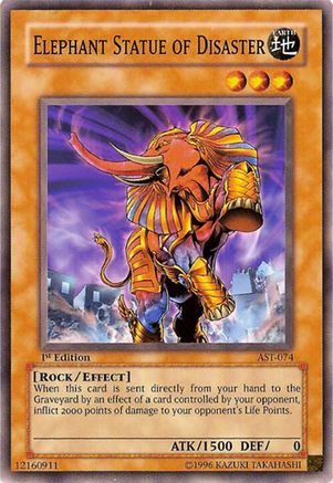 Elephant Statue of Disaster (AST-074) - Ancient Sanctuary 1st Edition Ancient Sanctuary Yugioh Single Squirtle Squad Card Shop.