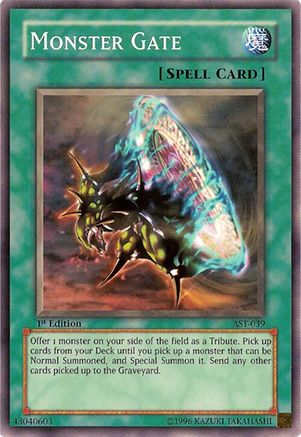 Monster Gate (AST-039) - Ancient Sanctuary 1st Edition Ancient Sanctuary Yugioh Single Squirtle Squad Card Shop.