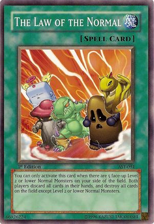 The Law of the Normal (AST-094) - Ancient Sanctuary 1st Edition Ancient Sanctuary Yugioh Single Squirtle Squad Card Shop.