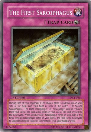 The First Sarcophagus (AST-101) - Ancient Sanctuary Unlimited Ancient Sanctuary Yugioh Single Squirtle Squad Card Shop.