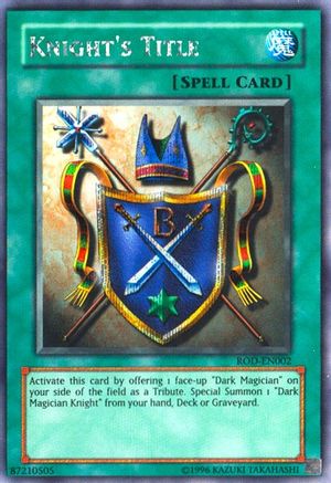 Knight's Title (Reshef of Destruction) (Secret Rare) (ROD-EN002) - Yu-Gi-Oh! Video Game Promotional Cards Unlimited Yu-Gi-Oh! Video Game Promotional Cards Yugioh Single Squirtle Squad Card Shop.