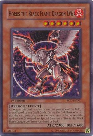 Horus the Black Flame Dragon LV6 (SOD-EN007) - Soul of the Duelist 1st Edition Soul of the Duelist Yugioh Single Squirtle Squad Card Shop.