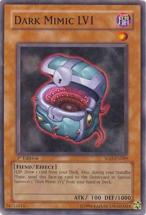 Dark Mimic LV1 (SOD-EN009) - Soul of the Duelist 1st Edition Soul of the Duelist Yugioh Single Squirtle Squad Card Shop.