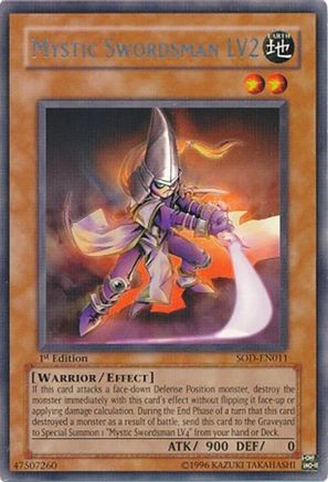 Mystic Swordsman LV2 (SOD-EN011) - Soul of the Duelist Unlimited Soul of the Duelist Yugioh Single Squirtle Squad Card Shop.