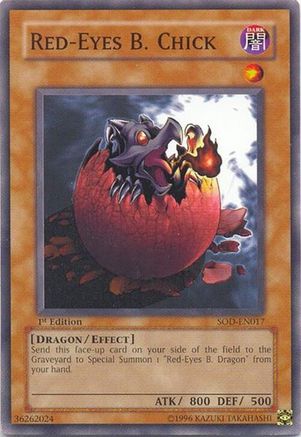 Red-Eyes B. Chick (SOD-EN017) - Soul of the Duelist 1st Edition Soul of the Duelist Yugioh Single Squirtle Squad Card Shop.