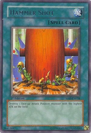 Hammer Shot (SOD-EN038) - Soul of the Duelist Unlimited Soul of the Duelist Yugioh Single Squirtle Squad Card Shop.