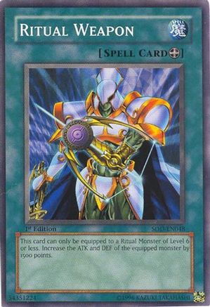 Ritual Weapon (SOD-EN048) - Soul of the Duelist Unlimited Soul of the Duelist Yugioh Single Squirtle Squad Card Shop.