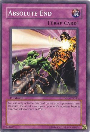 Absolute End (SOD-EN050) - Soul of the Duelist 1st Edition Soul of the Duelist Yugioh Single Squirtle Squad Card Shop.