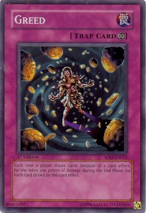 Greed (SOD-EN055) - Soul of the Duelist 1st Edition Soul of the Duelist Yugioh Single Squirtle Squad Card Shop.