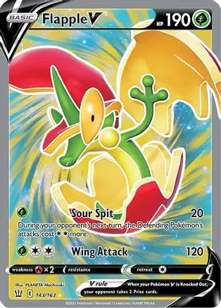 Flapple V (Full Art) 143 - Holofoil SWSH05 Battle Styles - Ultra Rare SWSH05: Battle Styles Pokemon Single Squirtle Squad Card Shop.