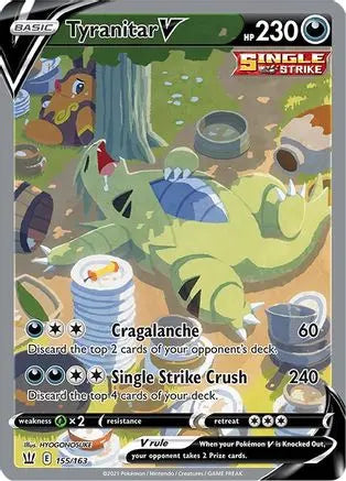 Tyranitar V (Alternate Full Art) 155 - Holofoil SWSH05 Battle Styles - Ultra Rare
