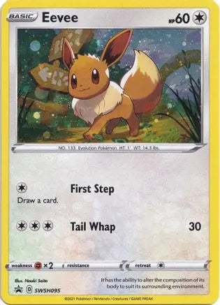 Eevee SWSH095 - Holofoil SWSH Sword & Shield Promo Cards - Promo SWSH: Sword & Shield Promo Cards Pokemon Single Squirtle Squad Card Shop.