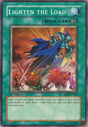 Lighten the Load (RDS-EN047) - Rise of Destiny 1st Edition Rise of Destiny Yugioh Single Squirtle Squad Card Shop.