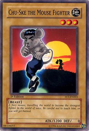Chu-Ske The Mouse Fighter (FET-EN003) - Flaming Eternity 1st Edition Flaming Eternity Yugioh Single Squirtle Squad Card Shop.