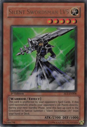 Silent Swordsman LV5 (FET-EN008) - Flaming Eternity 1st Edition Flaming Eternity Yugioh Single Squirtle Squad Card Shop.