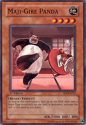 Maji-Gire Panda (FET-EN012) - Flaming Eternity 1st Edition Flaming Eternity Yugioh Single Squirtle Squad Card Shop.