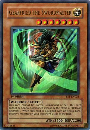 Gearfried the Swordmaster (FET-EN022) - Flaming Eternity Unlimited Flaming Eternity Yugioh Single Squirtle Squad Card Shop.