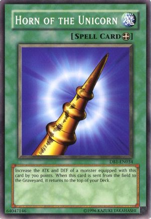 Horn of the Unicorn (DB1-EN034) - Dark Beginning 1 Unlimited Dark Beginning 1 Yugioh Single Squirtle Squad Card Shop.