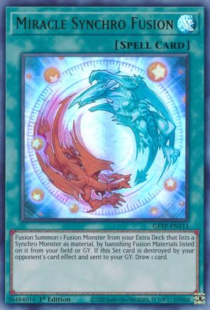 Miracle Synchro Fusion (GFTP-EN111) - Ghosts From the Past 1st Edition Ghosts From the Past Yugioh Single Squirtle Squad Card Shop.