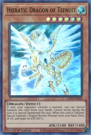 Hieratic Dragon of Tefnuit (GFTP-EN050) - Ghosts From the Past 1st Edition Ghosts From the Past Yugioh Single Squirtle Squad Card Shop.