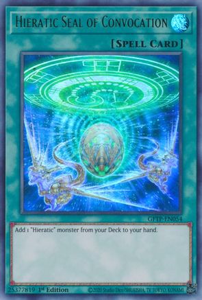 Hieratic Seal of Convocation (GFTP-EN054) - Ghosts From the Past 1st Edition Ghosts From the Past Yugioh Single Squirtle Squad Card Shop.