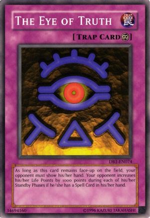 The Eye of Truth (DB1-EN074) - Dark Beginning 1 Unlimited Dark Beginning 1 Yugioh Single Squirtle Squad Card Shop.